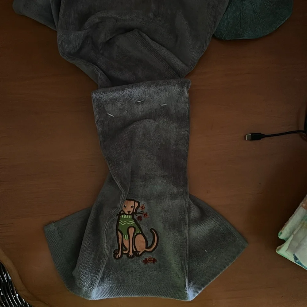 Gray Dog Kitchen Towel Design